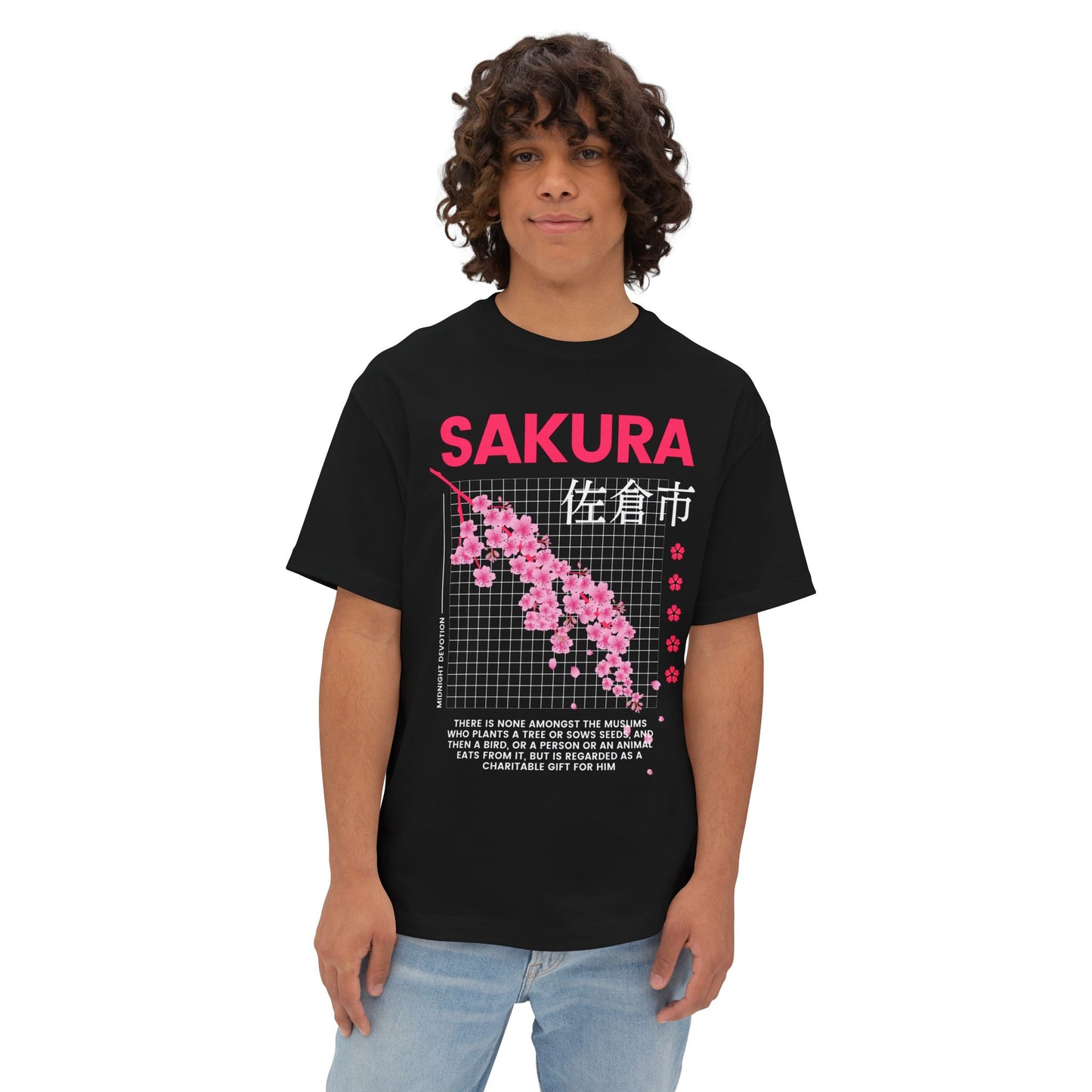 Sakura Premium Oversized Boxy Tshirt