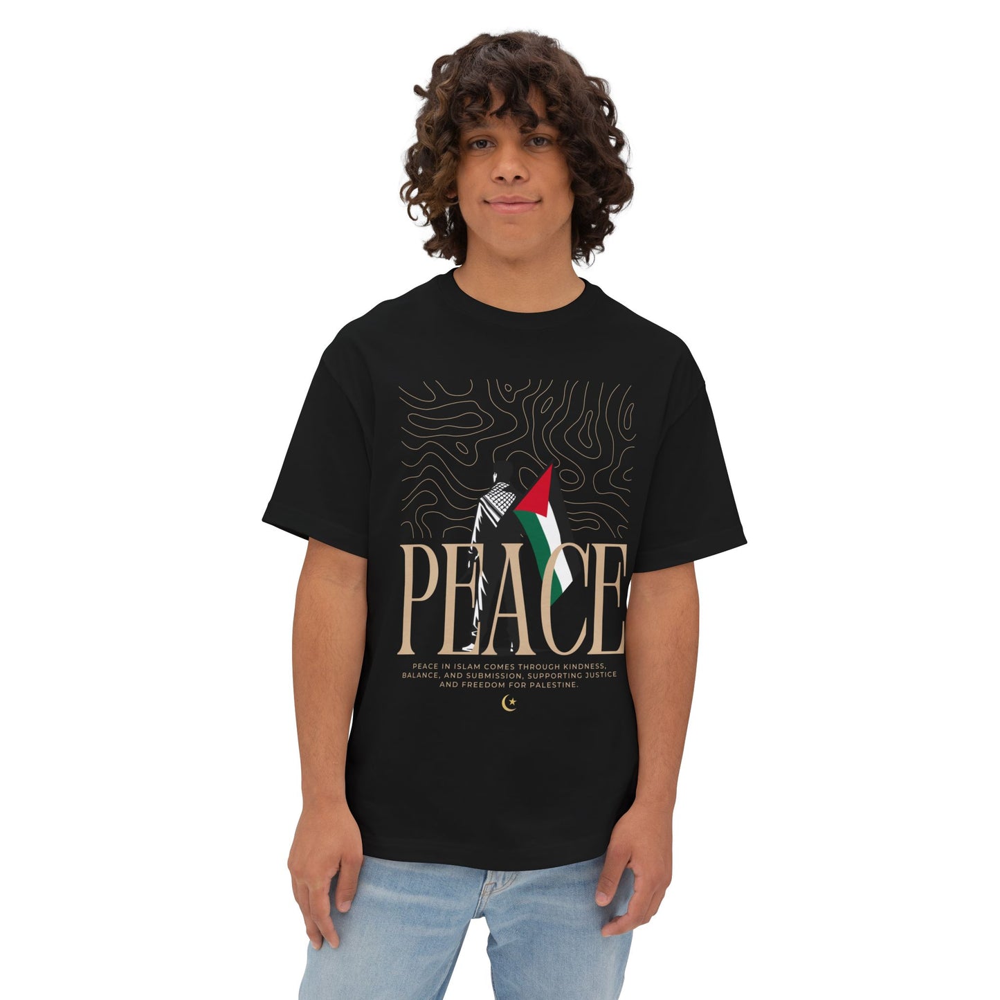 Peace for Palestine Oversized Boxy Tshirt