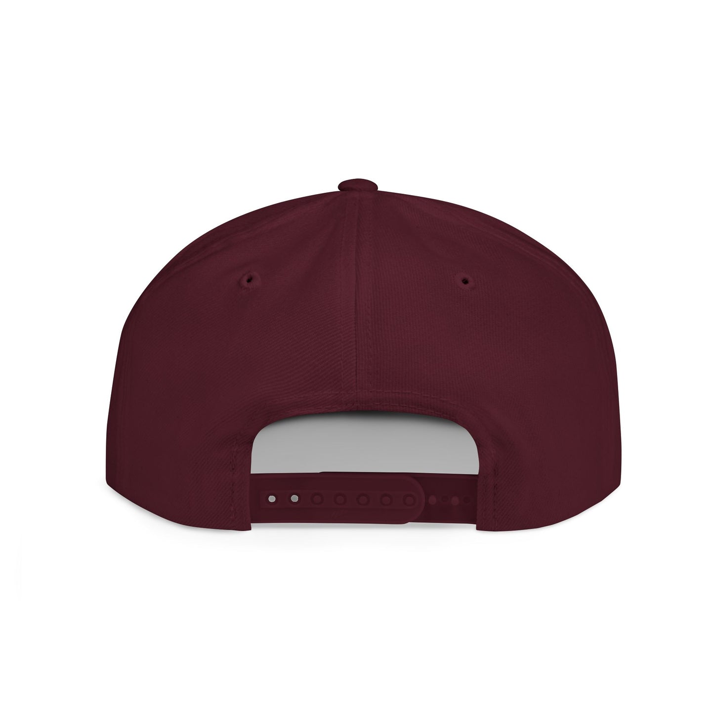 White Logo Premium Flat Bill Snapback Cap