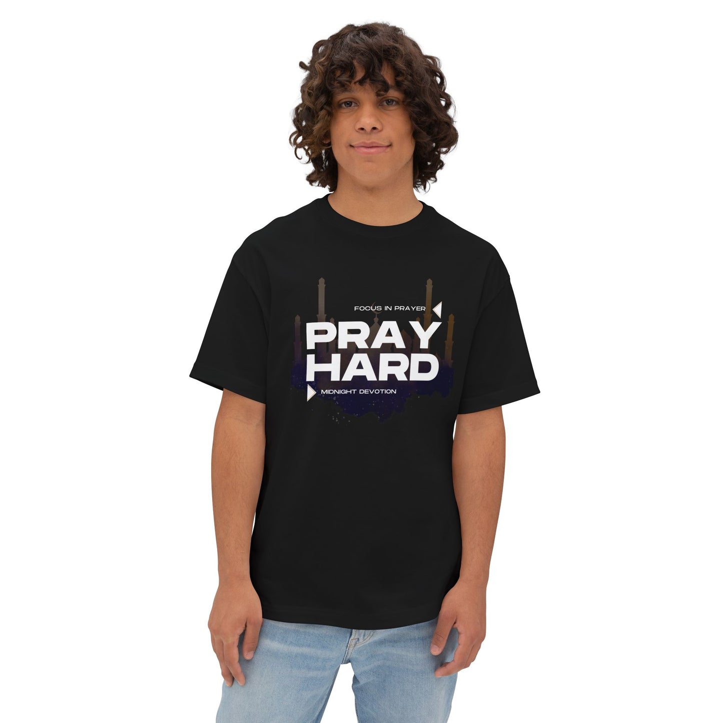 Pray Hard Oversized Boxy Tshirt