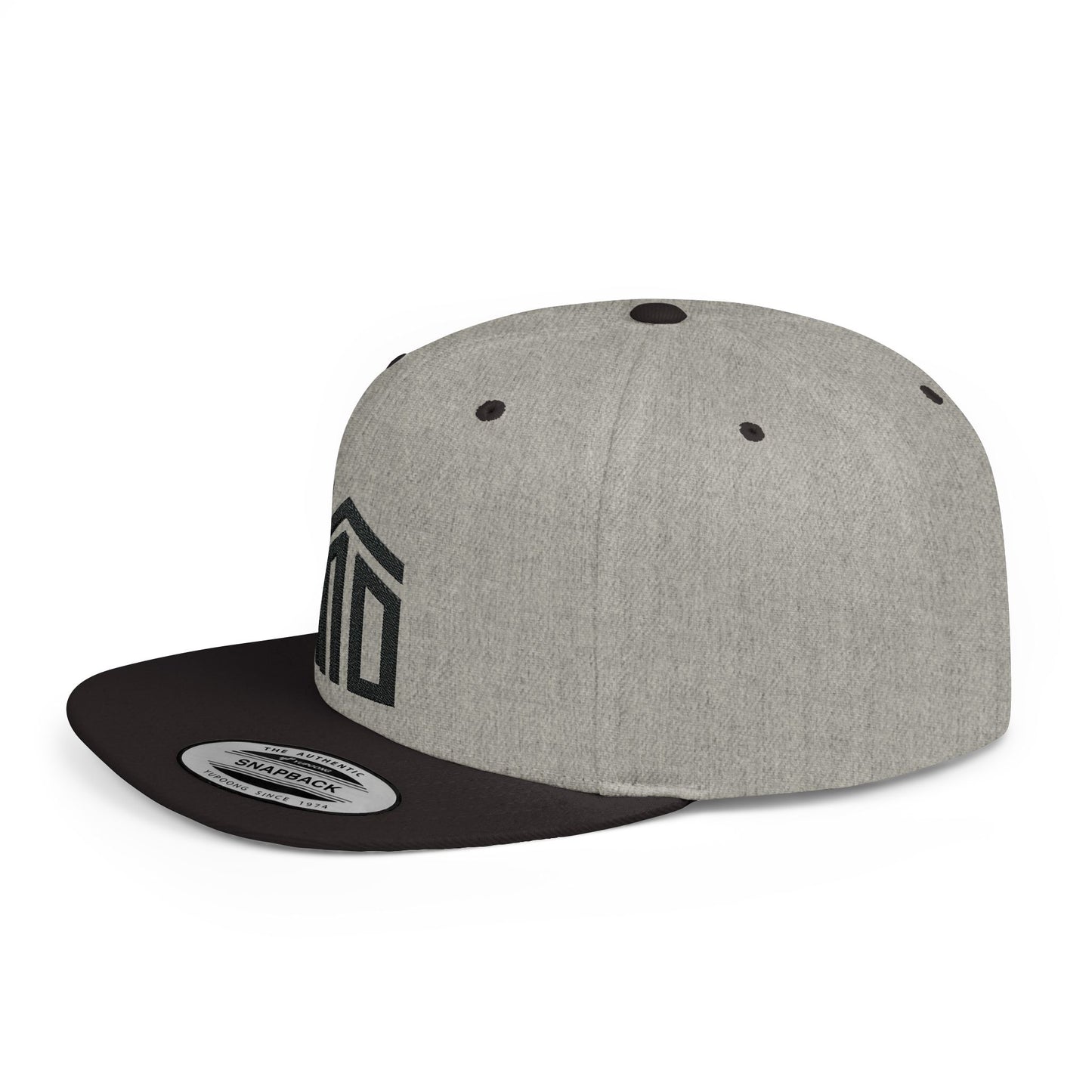 Black logo Premium Flat Bill Snapback Cap