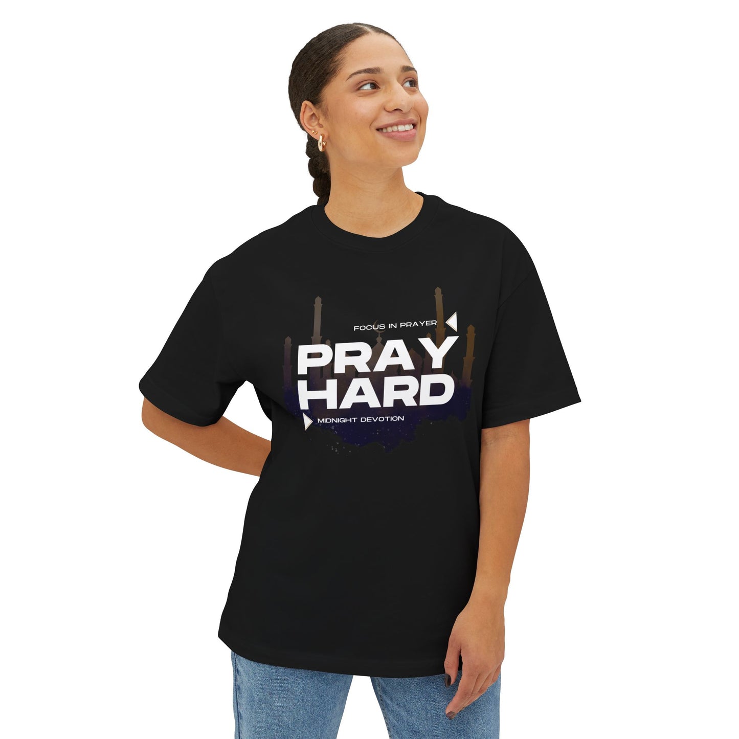 Pray Hard Oversized Boxy Tshirt