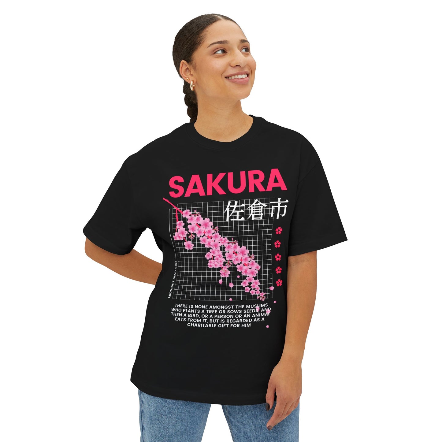 Sakura Premium Oversized Boxy Tshirt