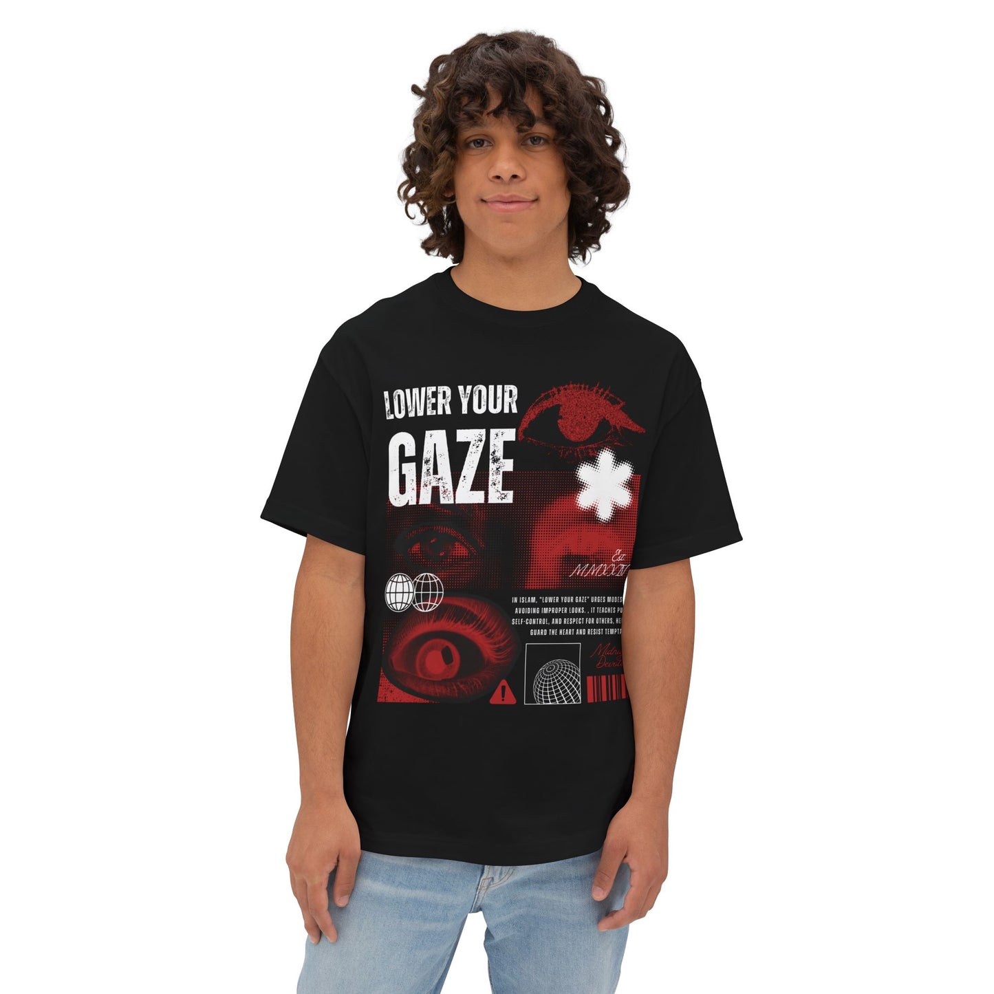 Lower Your Gaze Oversized Boxy Tshirt