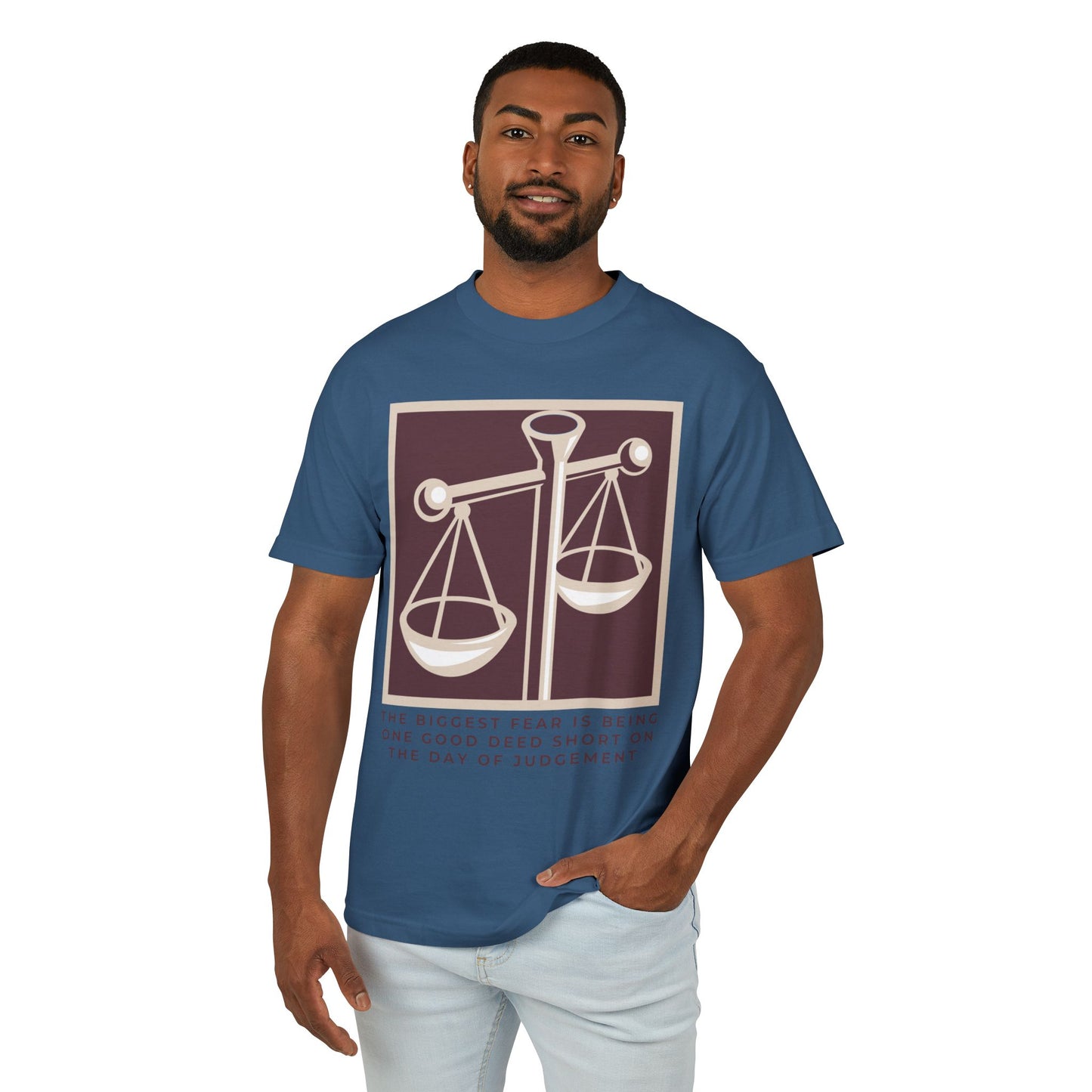 Scale of Deeds Garment-Dyed Heavyweight Cotton Tee