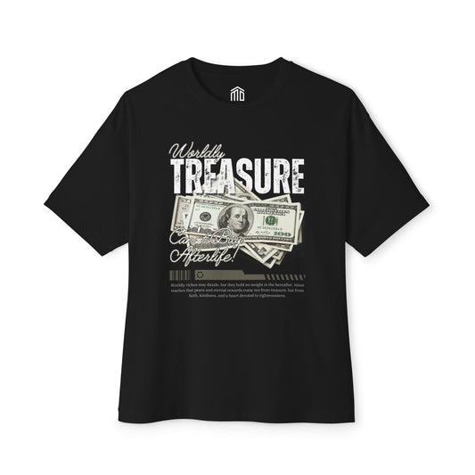 WORLDLY TREASURE Oversized Boxy Tshirt